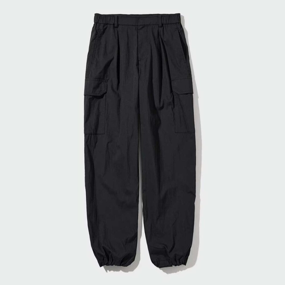 NWT $60 Uniqlo Olive BLACK Easy Cargo Pants XS Ankle jogger Straight high rise